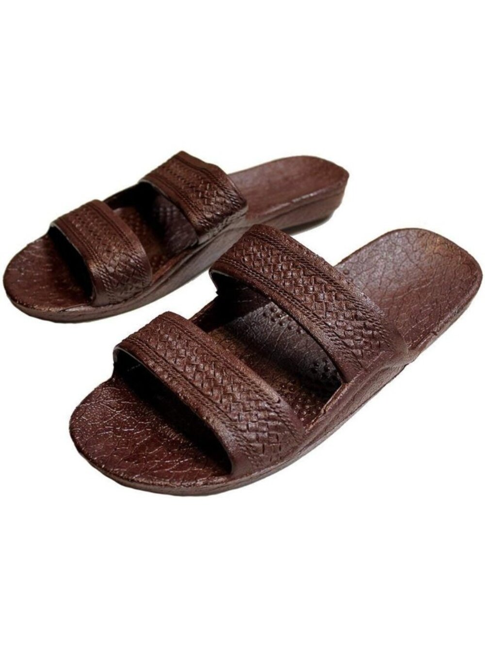 Dark Brown Waterproof Slide Sandals | Flexible Double Strap Slippers, Size 10